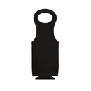 Leatherette Wine Holder in Black - 14.5"