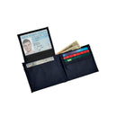 Leatherette Bill Fold, Navy 4.5" X 3.75" by creativegiftsdirect