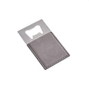 Grey Leatherette Bottle Opener - 3.5" x 2" by creativegiftsdirect
