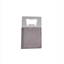 Grey Leatherette Bottle Opener - 3.5" x 2" by creativegiftsdirect