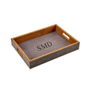 Grey Leatherette Tray - 16" x 12" by creativegiftsdirect