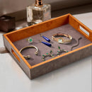 Grey Leatherette Tray - 16" x 12" by creativegiftsdirect