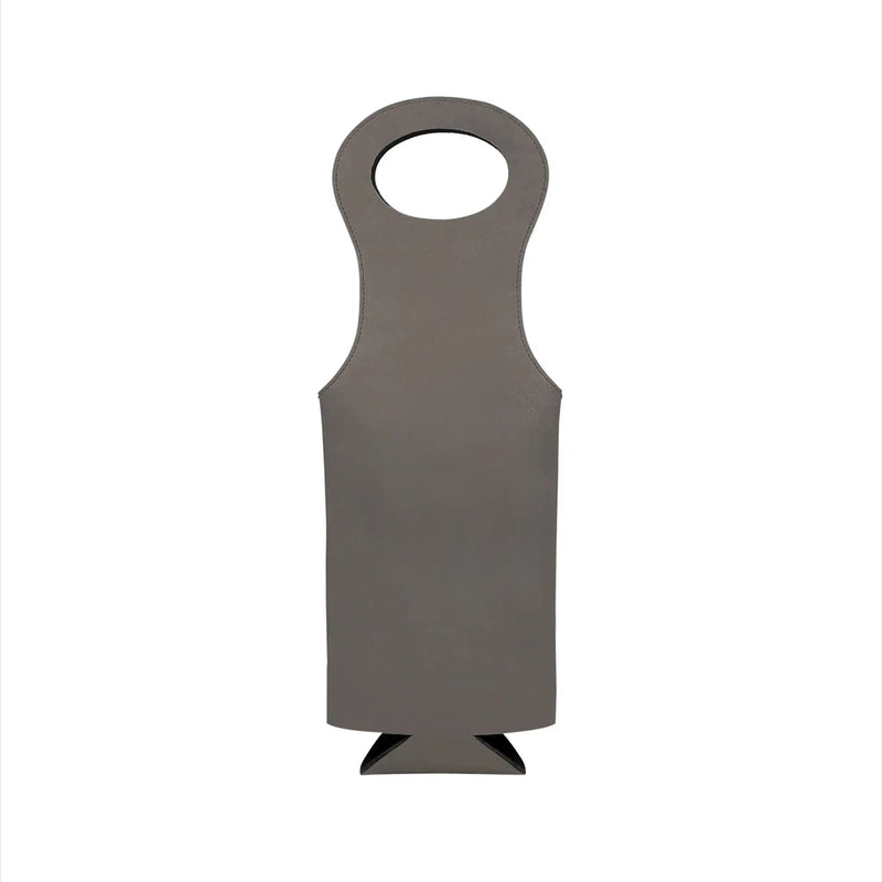 Leatherette Wine Holder in Grey - 14.5", photo 2 of 3