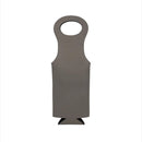 Leatherette Wine Holder in Grey - 14.5" by creativegiftsdirect
