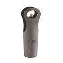 Leatherette Wine Holder in Grey - 14.5" by creativegiftsdirect