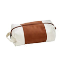 Leatherette/Canvas Caramel Travel Kit by creativegiftsdirect