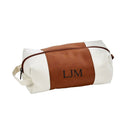 Leatherette/Canvas Caramel Travel Kit by creativegiftsdirect