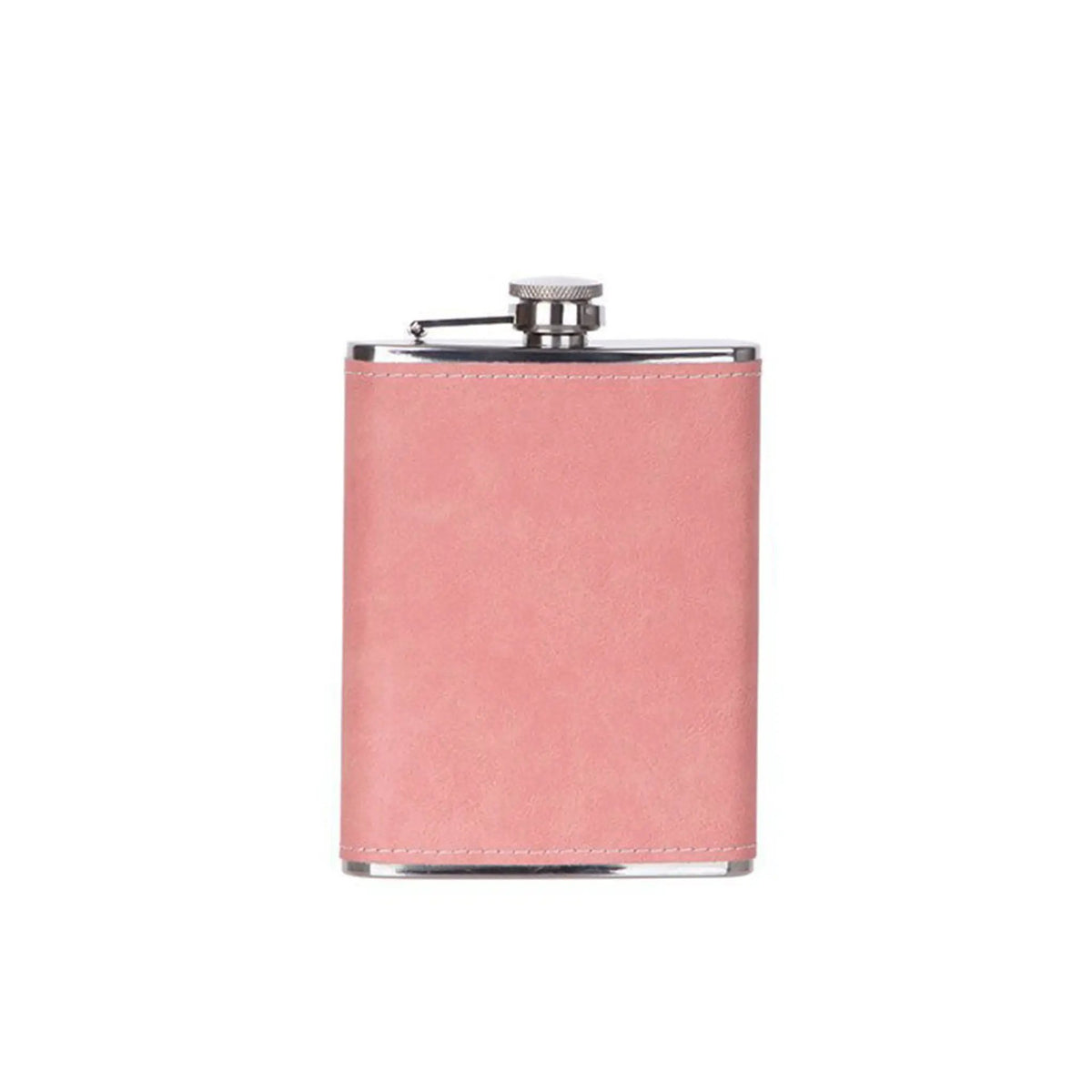 Leatherette Flask, Pink 8 Oz, photo 2 of 4