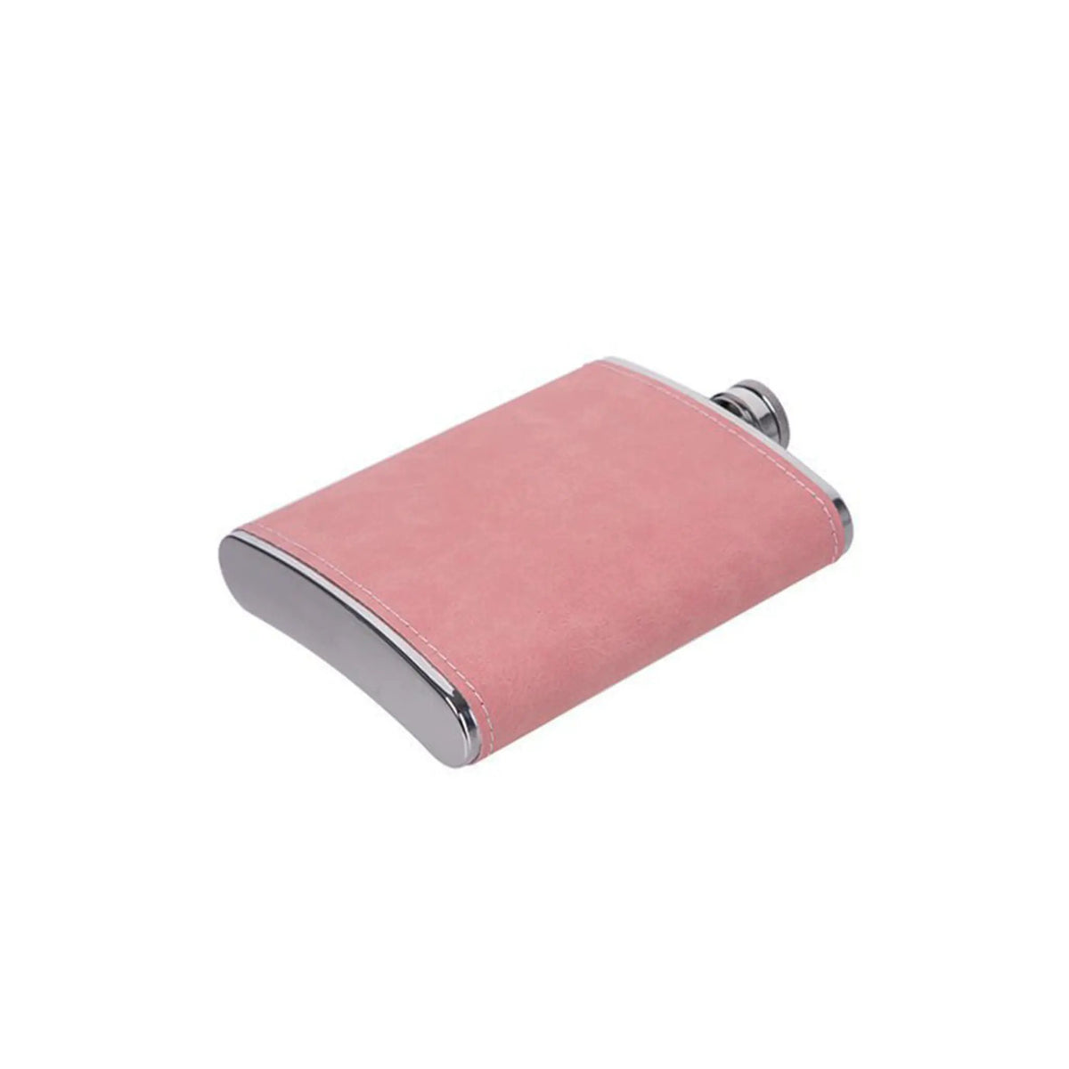 Leatherette Flask, Pink 8 Oz, photo 3 of 4