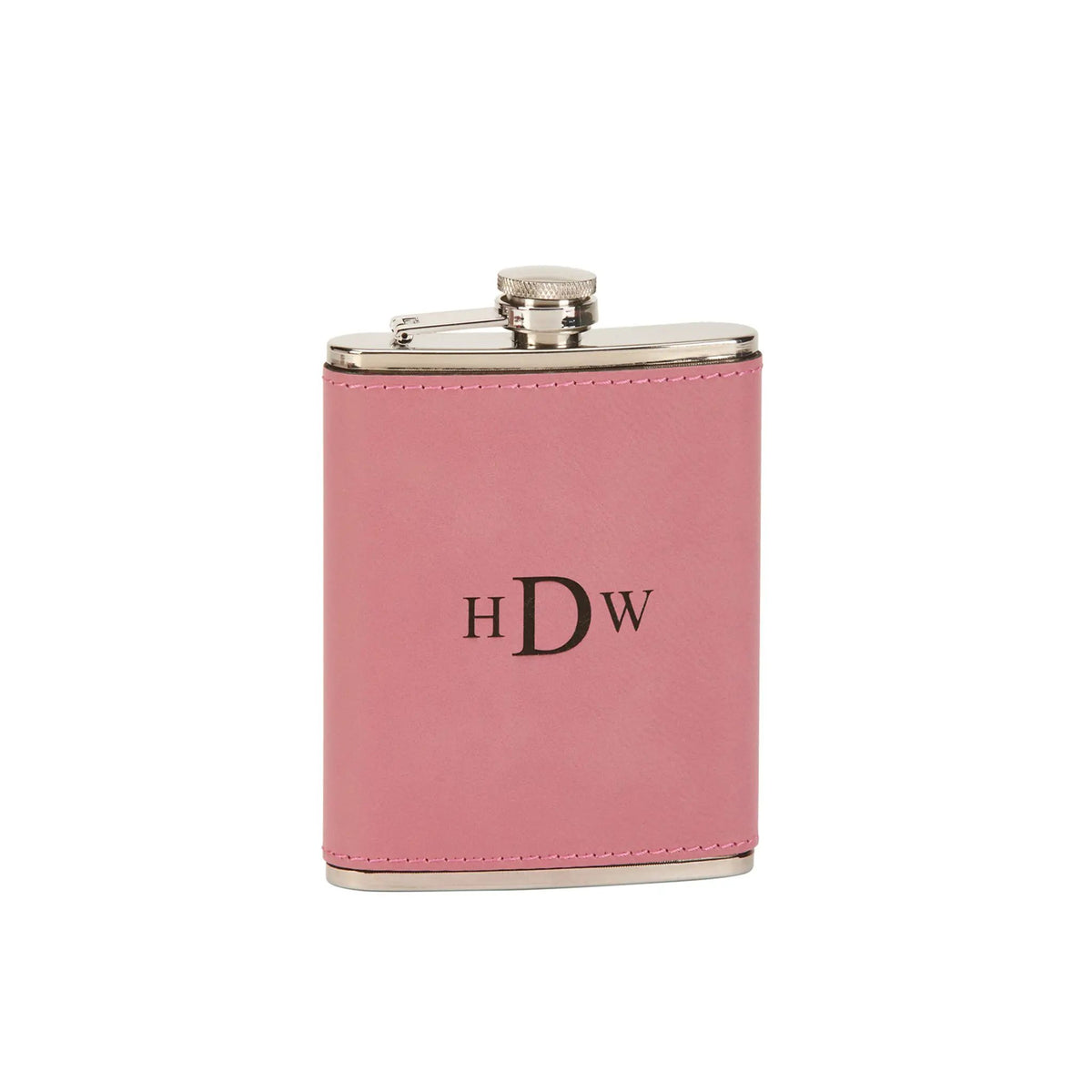 Leatherette Flask, Pink 8 Oz, photo 4 of 4