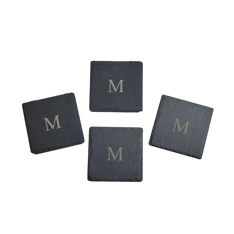 Set Of 4 Slate Coasters 4" Square, photo 6 of 6