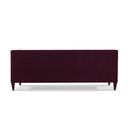 Jack 84" Modern Tuxedo Tufted Sofa, Burgundy Velvet