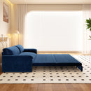 66' Queen Pull Out Sofa Bed, 3-in-1 Convertible Sleeper Sofa with Side Storage,Multi-Functional Velvet Loveseat Bed for Living Room,Bedroom,Apartment,Office
