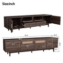 TV Stand With Drawers, Accent Entertainment Center For Living Room - Dark Brown by HouseOfZazla