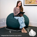 Fuf® 4Ft Foam Bean Bag