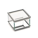 Square Glass Box with Hinged Cover, 3.75" by creativegiftsdirect