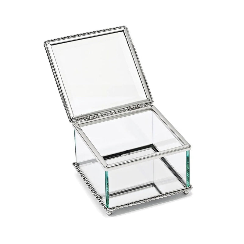 Square Glass Box with Hinged Cover, 3.75", photo 2 of 3