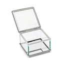 Square Glass Box with Hinged Cover, 3.75" by creativegiftsdirect
