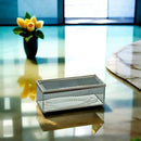 Rectangular Glass Box With Hinged Cover, 8" by creativegiftsdirect