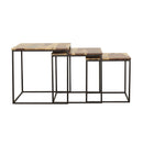 3 Piece Nesting Design Table Set - Brown
