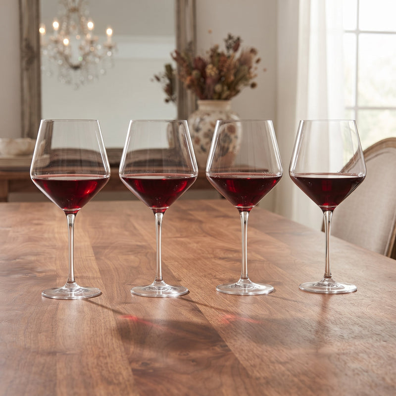 Set of 4 Red Wine Glasses - 23 Oz, installed in a room