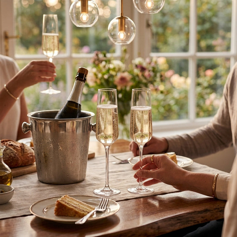 Classic Champagne Flutes Set - 9 oz, installed in a room
