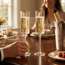 Gold-Rim Champagne Flutes Set - 8 oz