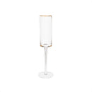 Gold-Rim Champagne Flutes Set - 8 oz