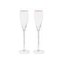 Gold-Rim Tapered Champagne Flutes Set - 8 oz by creativegiftsdirect