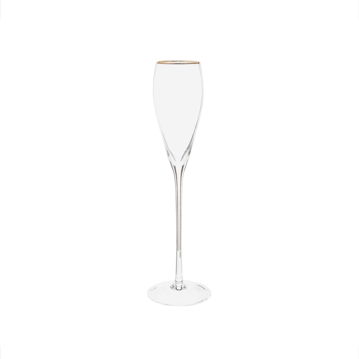 Gold-Rim Tapered Champagne Flutes Set - 8 oz, photo 3 of 5