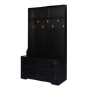 Entryway Bench With Coat Rack, 3 In 1 Design And Adjustable Shelves by HouseOfZazla