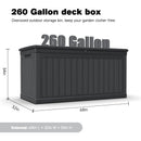 260 Gallon Large Outdoor Storage XXL Deck Box by HouseOfZazla