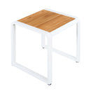 Outdoor Side Table with Teak Wood Top