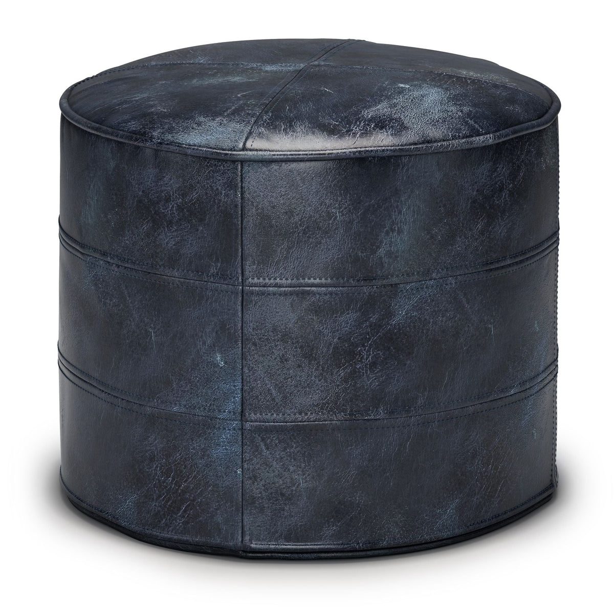 Connor - Handcrafted Round Pouf, photo 2 of 24