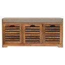 Shutter Shoe Bench, 3 Drawer - Oak by HouseOfZazla