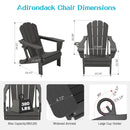 Adirondack Chair with Folding Design and Cup Holder - Gray by HouseOfZazla