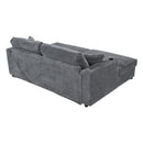 Oversized Loveseat Chaise With 2 USB Ports, 2 Cup Holders And 2 Throw Pillows by HouseOfZazla