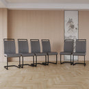 Modern Dining Chairs With High Back Upholstered Design Metal Legs by HouseOfZazla