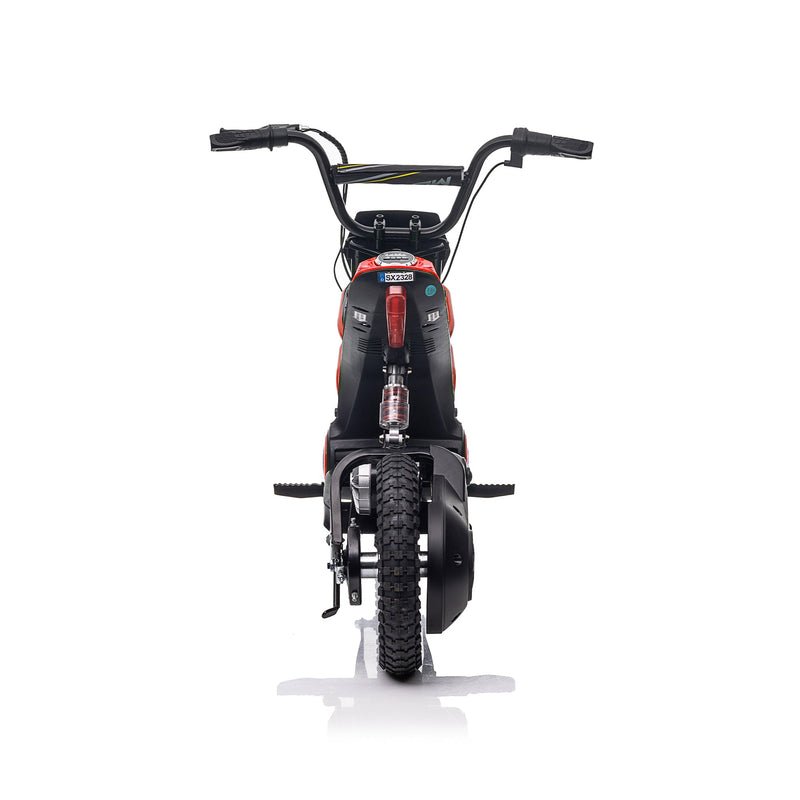 24V14ah Kids Ride On 24V Electric Toy Motocross Motorcycle Dirt Bike-XXL large,Speeds up to 14.29MPH,Dual Suspension, Hand-Operated Dual Brakes, Twist Grip Throttle, Authentic Motocross Bike Geometry