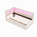 Upholstered Platform Bed With USB Ports And LED Belt by HouseOfZazla