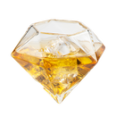 Set of 4 Diamond Whiskey & Wine Glasses 10oz - Wine, Whiskey, Water, Diamond Shaped, Diamonds Collection Sparkle Patented Wine Savant - Stands Alone, Or on Stand