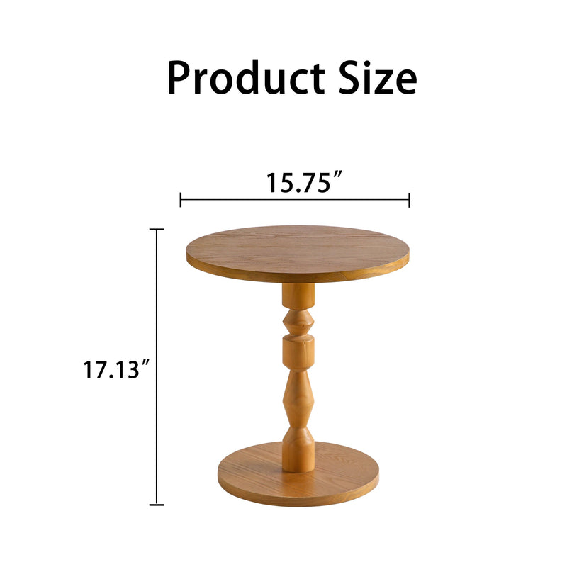 Round Side Table with MDF Tabletop and Solid Wood Legs, photo 8 of 9