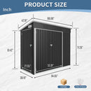 4 x 8 Ft Galvanized Steel Outdoor Storage Shed with 3 Access Doors by HouseOfZazla