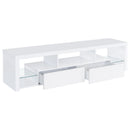 Jude 2-drawer Engineered Wood 71-inch TV Stand High Gloss White
