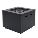 30inch Square Steel Fire Pit Table, in Black,40000BTU by HouseOfZazla