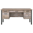 Azura - 4 Drawer Office Desk - Oak