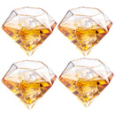 Diamond Whiskey and Wine Decanter, 750ml With 4 Diamond Glasses
