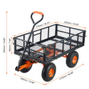 Metal Garden Dump Cart with Easy-Assemble Frame and Convertible Handle by HouseOfZazla