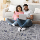 Marfi - 6' X 9' Oriental Area Rug - Gray / Blue by HouseOfZazla
