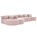 Upholstered Sofa Free Combined Sofa Couch With 2 Chaise Lounge And Five Back Pillows For Living Room by HouseOfZazla